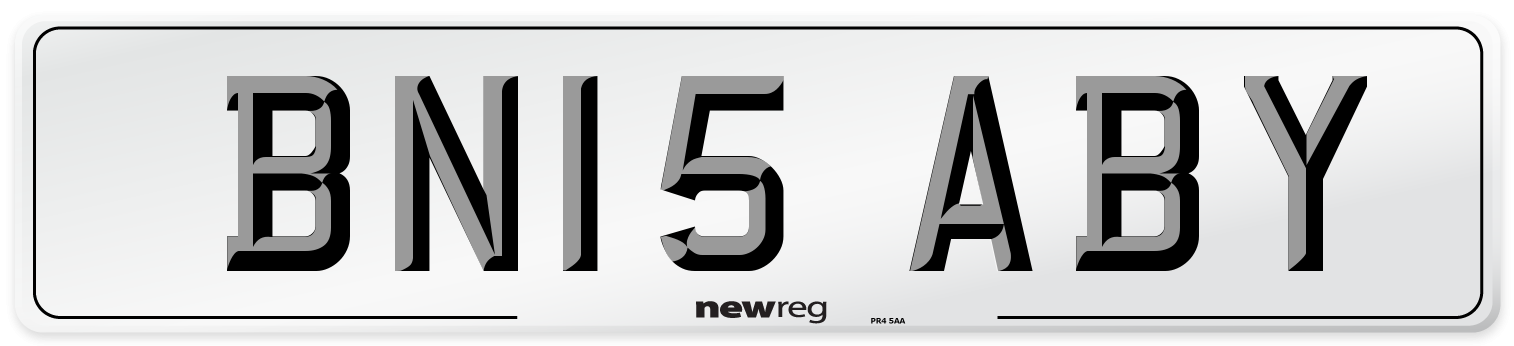 BN15 ABY Number Plate from New Reg